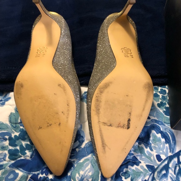 Nina Color Steel Luna Shine Dressy 2 1/2 Inch Heels Wore Once EUC - Picture 5 of 8